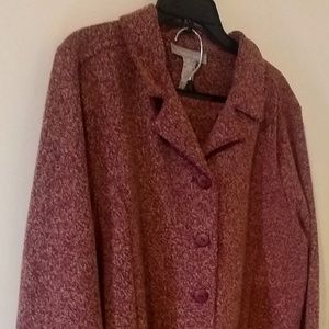 Vintage QVC Modern Soul Soft Burgundy Suit